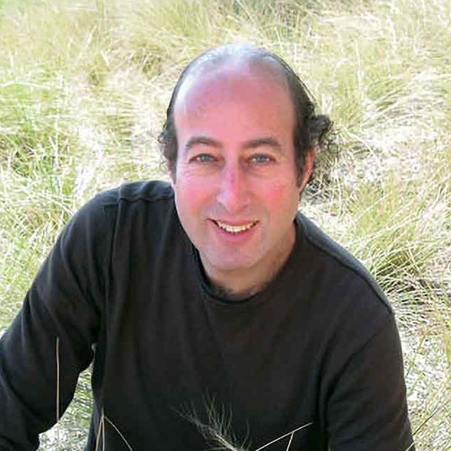 man in field